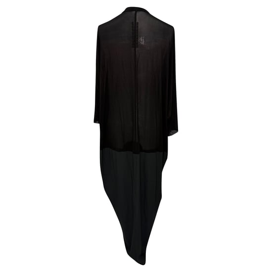 Rick Owens maxi-jurk met ronde hals en vliegerprint in zwart cupro - Image 3
