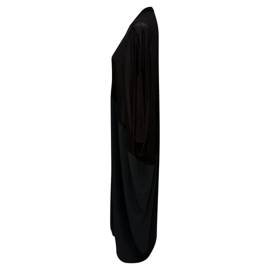 Rick Owens maxi-jurk met ronde hals en vliegerprint in zwart cupro - Image 4