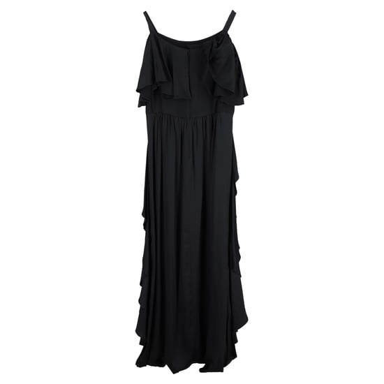 Temperley London – Off-Shoulder maxiklänning med volanger i svart acetat - Image 5
