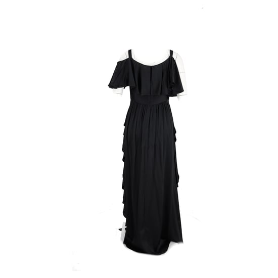 Temperley London – Off-Shoulder maxiklänning med volanger i svart acetat - Image 6