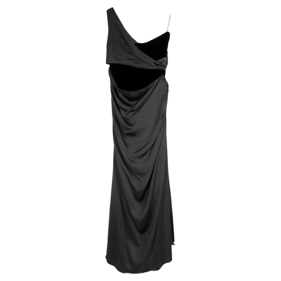 Valentino Garavani maxi-jurk met één schouder en uitsnijding in zwarte zijde - Image 2