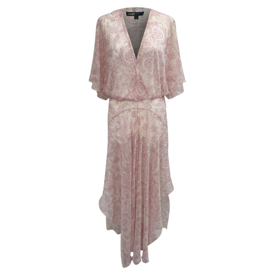 Maje Rifal maxi-jurk met paisleyprint in roze polyester - Image 1
