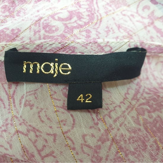 Maje Rifal maxi-jurk met paisleyprint in roze polyester - Image 4