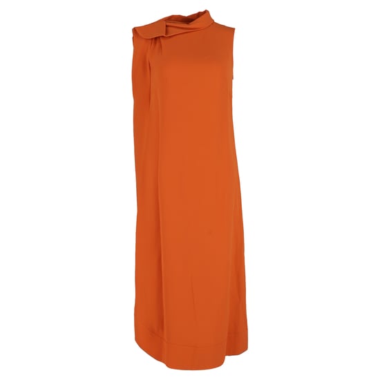 Valentino asymmetrische midi-tentjurk van oranje zijde - Image 1