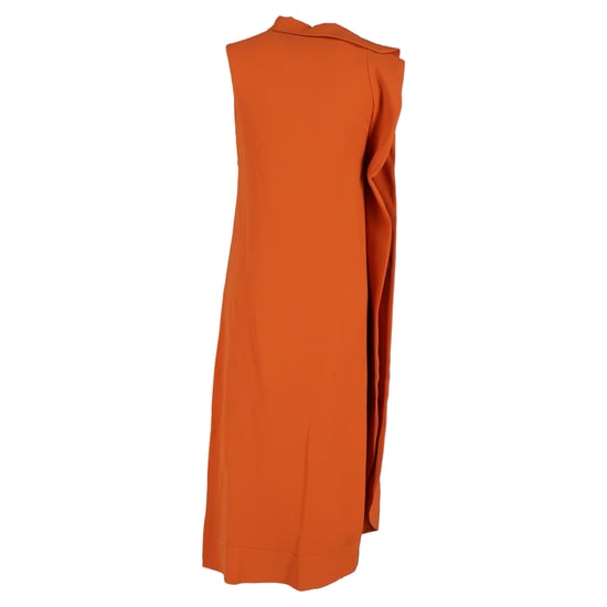 Valentino asymmetrische midi-tentjurk van oranje zijde - Image 3