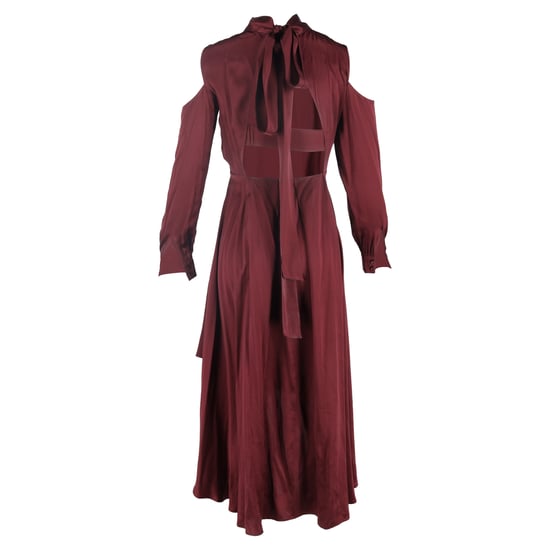 Diane von Furstenberg Cabernet Midiklänning i vinröd siden - Image 3