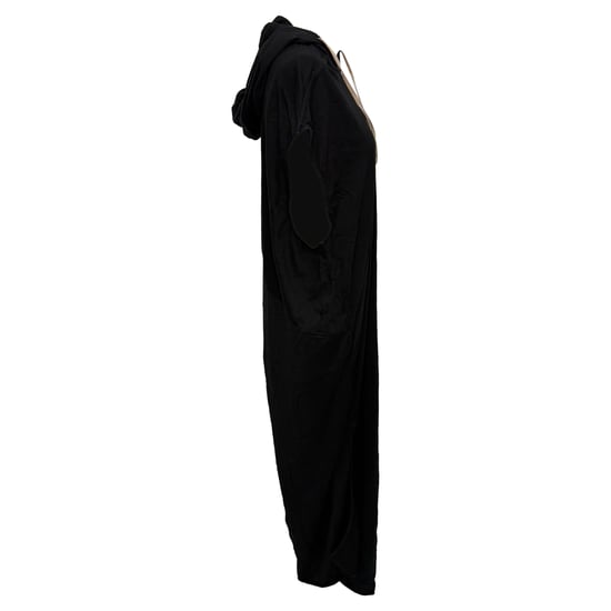 Rick Owens Edfu maxiklänning med huva i svart bomull - Image 2