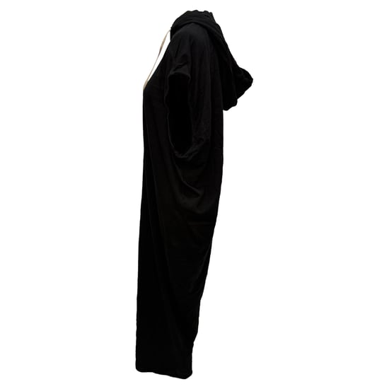 Rick Owens Edfu maxiklänning med huva i svart bomull - Image 3