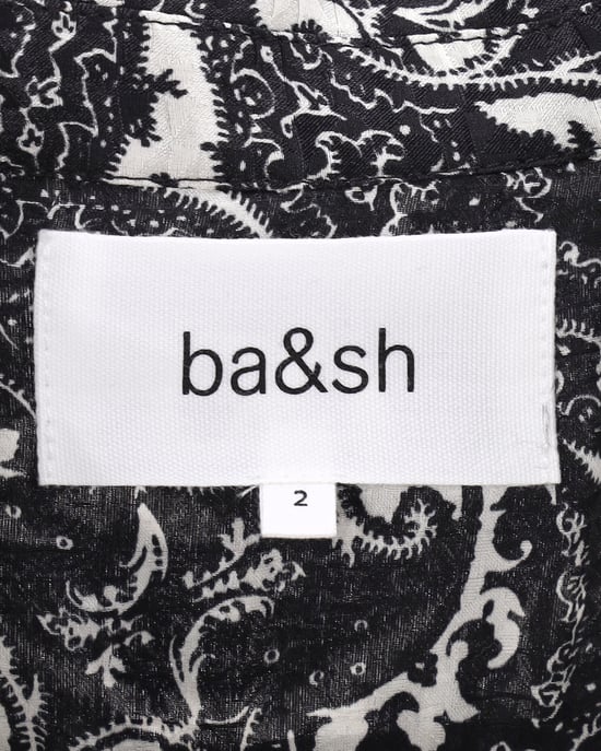 Ba&Sh Paisley-mönstrad midiklänning i svart viskos - Image 5