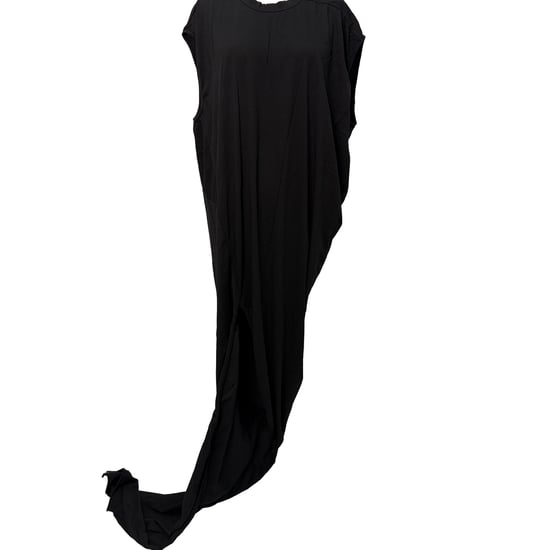 Rick Owens Edfu maxi-jurk met ronde hals in zwart katoen - Image 1