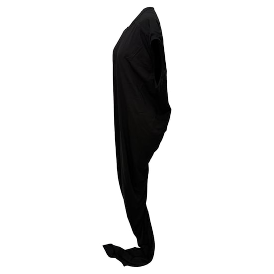 Rick Owens Edfu maxi-jurk met ronde hals in zwart katoen - Image 4
