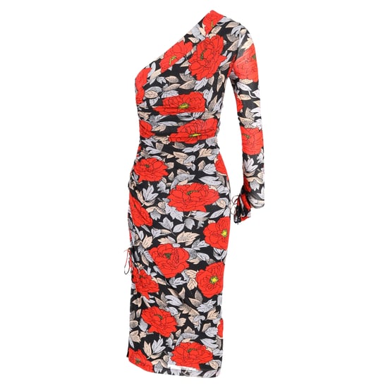 Diane Von Furstenberg Blommigt Rynkad Midiklänning i Flerfärgad Nylon - Image 3