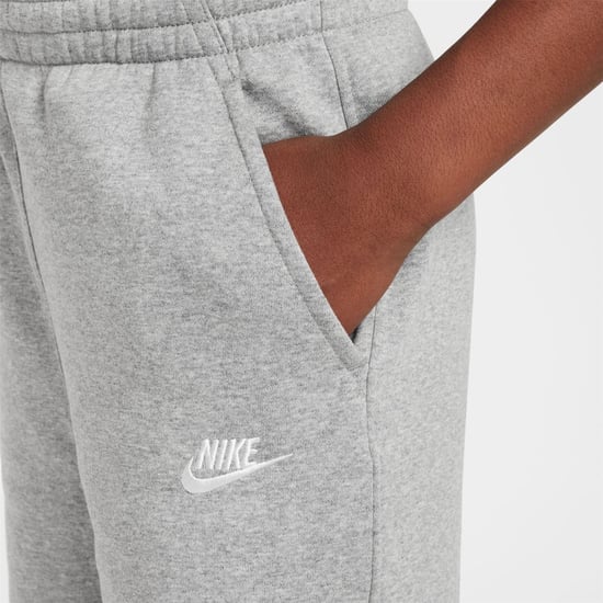 Girls Nike G Nsw Clb Flc W Jn99 in Dk Grey Heather - Image 4
