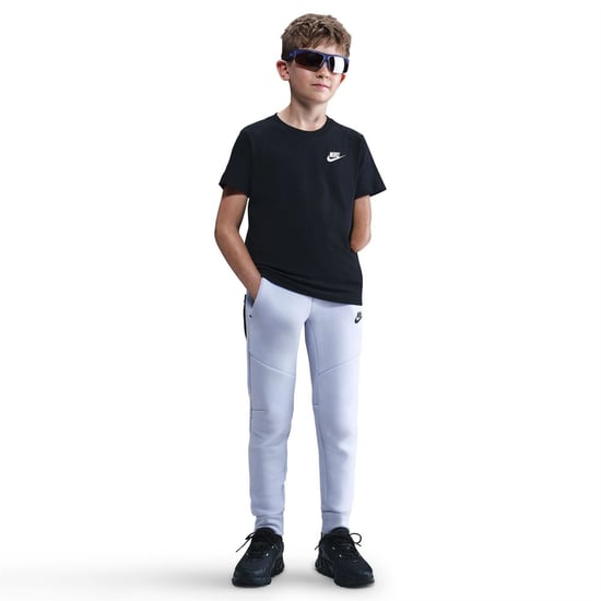 Boys Nike Tech Fleece Big Kids Pants in Ghost/Black/Bla - Image 1