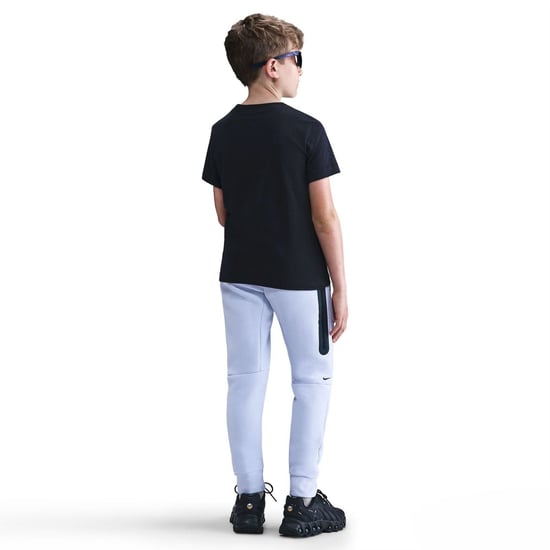 Boys Nike Tech Fleece Big Kids Pants in Ghost/Black/Bla - Image 2