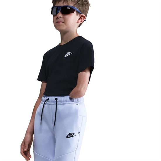 Boys Nike Tech Fleece Big Kids Pants in Ghost/Black/Bla - Image 3