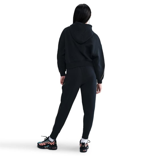 Girls Nike G Nsw Clb Flc O Jn99 in Black/Metallic - Image 4