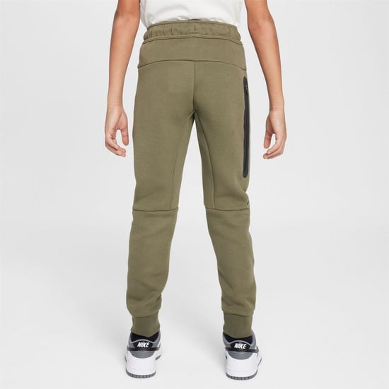 Boys Nike Tech Fleece Big Kids Pants in Medium Olive - Image 2