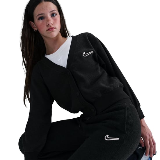 Girls Nike G Nsw Flc Pnt C in Black/White - Image 5
