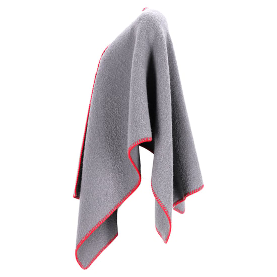 Rick Owens poncho met sierstiksels in grijze wol - Image 2
