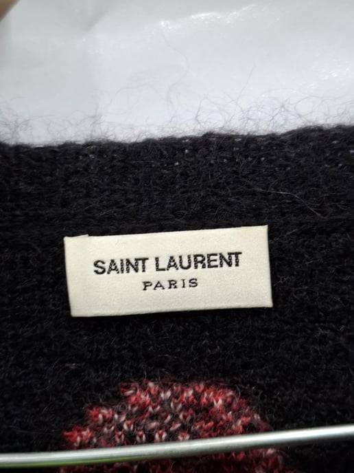 Saint Laurent Flamingo Cardigan in zwart mohair - Image 4
