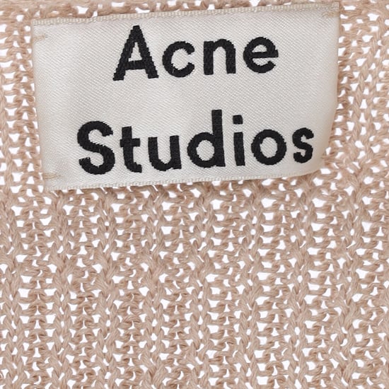 Acne Studios gebreide trui met ronde hals in bruin linnen - Image 4