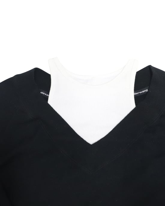Alexander Wang Layered Sweater Dress i svart merinoull - Image 6