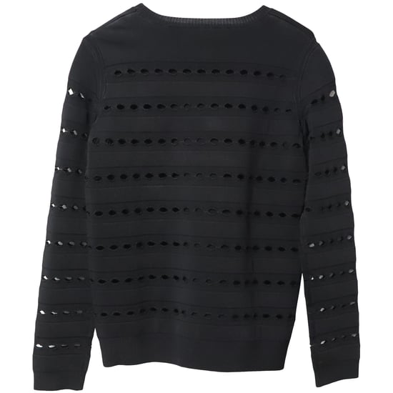 Herve Leger Stretchstickad Bandagetröja i Svart Rayon - Image 5