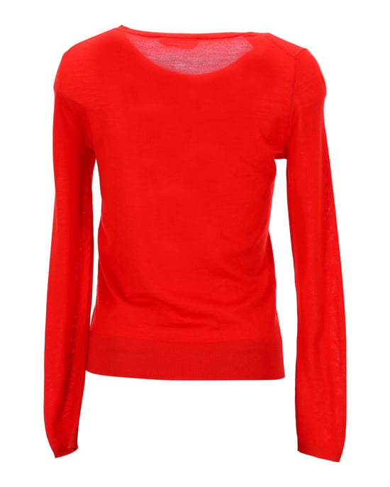 Boss Merino Super Fine Sweater in rode wol - Image 3