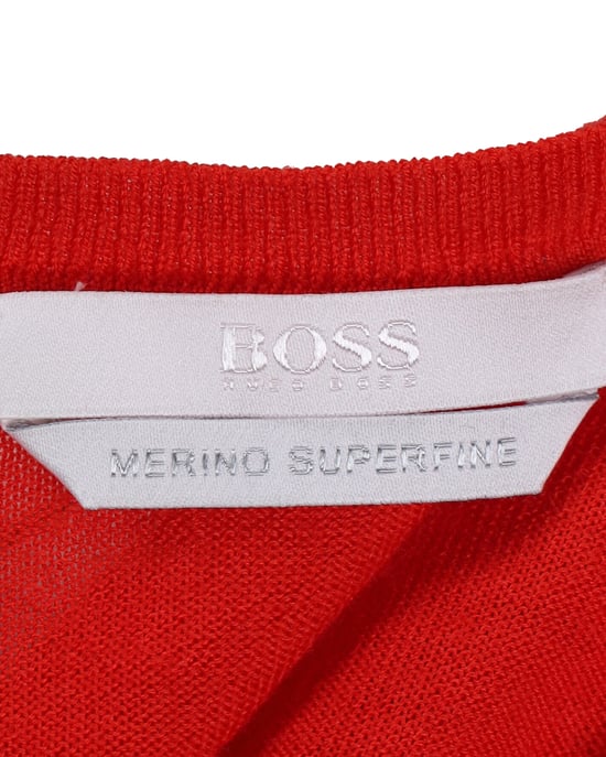 Boss Merino Super Fine Sweater in rode wol - Image 5