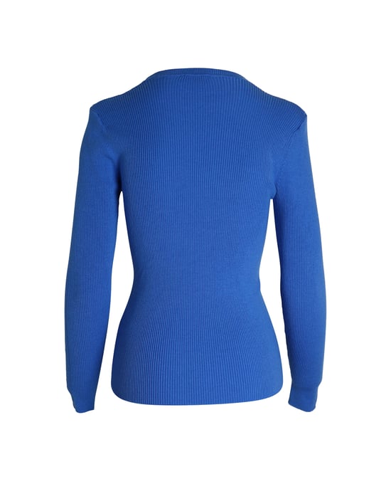 Sandro Paris Knit Sweater in Blue Acrylic - Image 3