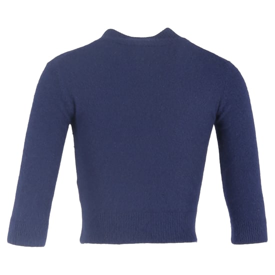Mulberry cropped vest met knoopjes in blauwe wol - Image 3
