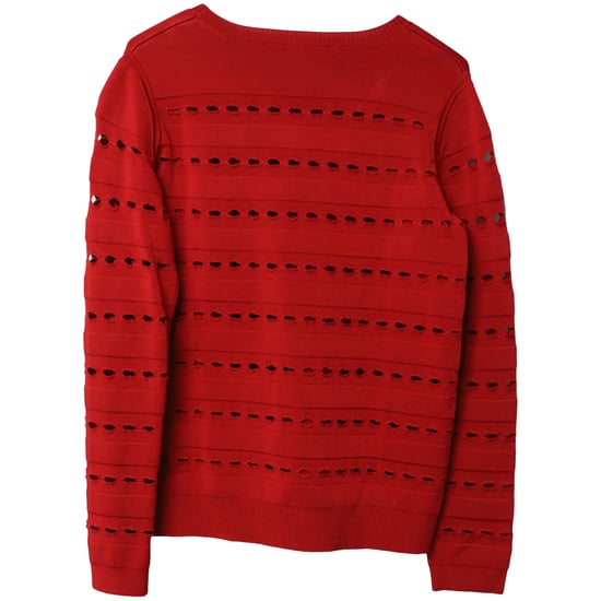 Herve Leger Stretch-Knit Bandage Pullover in Rode Rayon - Image 4