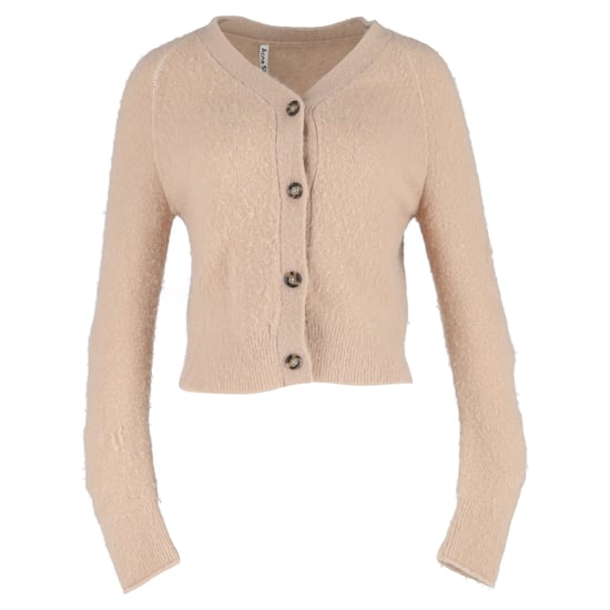 Acne Studios Boxy V-hals Cardigan in Beige Nylon - Image 1