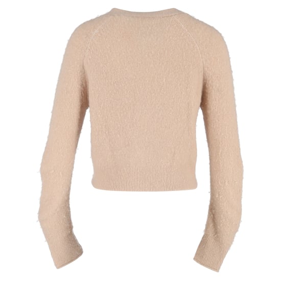 Acne Studios Boxy V-hals Cardigan in Beige Nylon - Image 3