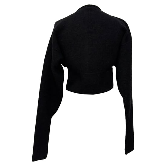 Rick Owens Batwing Klaus Zip Cardigan in zwarte alpacawol - Image 3