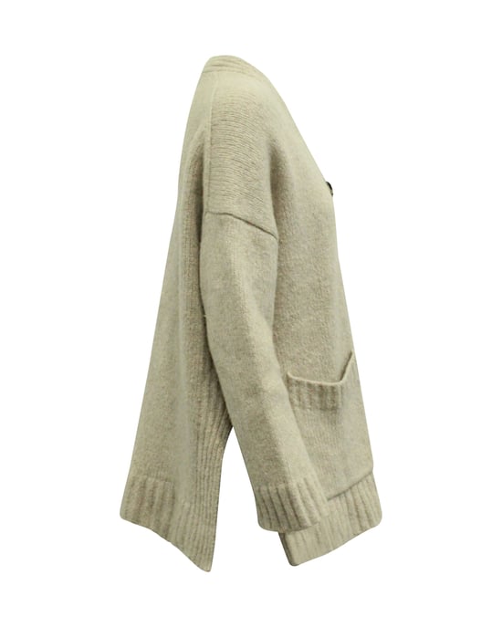 Acne Studios gebreid oversized vest van beige wol - Image 2