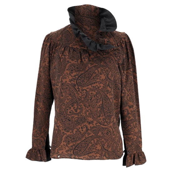 Kenzo Paisley-mönstrad blus i brun ull - Image 1