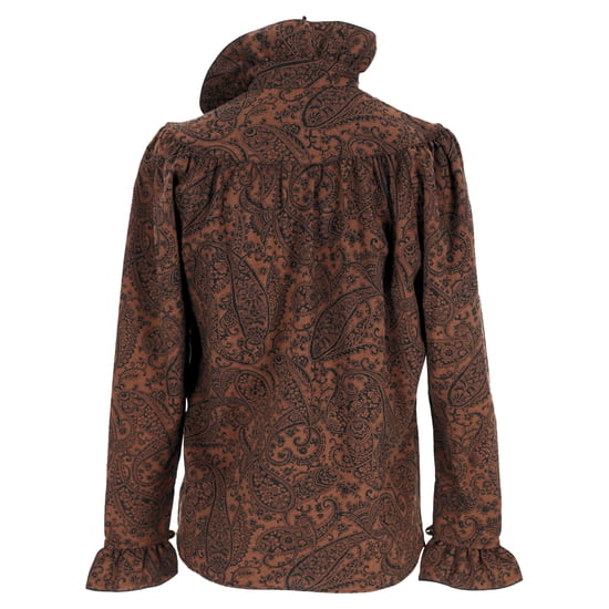 Kenzo Paisley-mönstrad blus i brun ull - Image 3