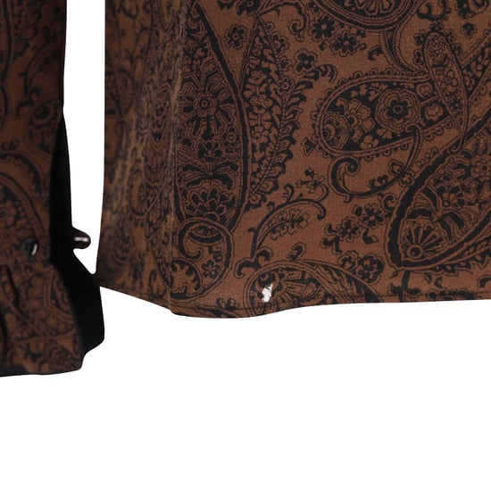 Kenzo Paisley-mönstrad blus i brun ull - Image 6
