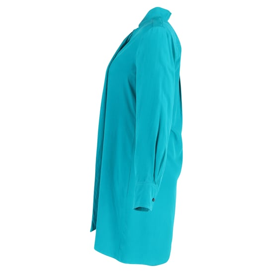 Chloé blouse met strik in de hals in turquoise zijde - Image 2