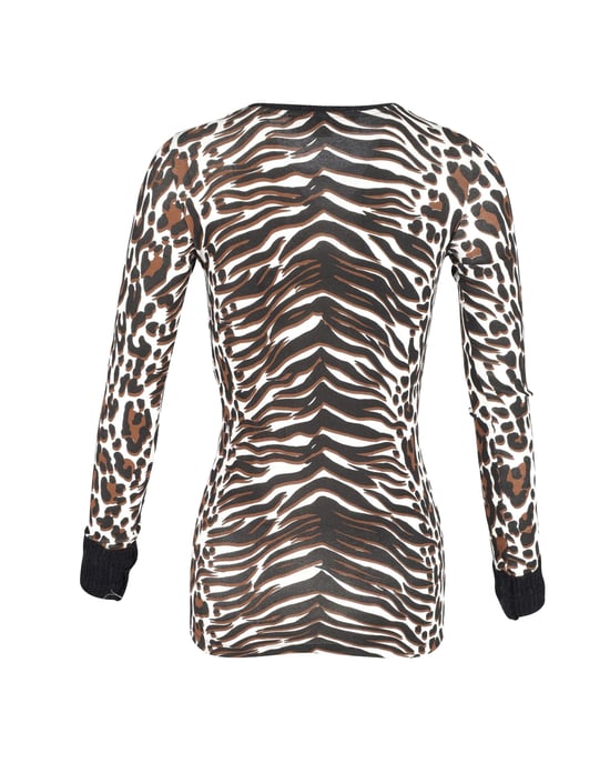 Stella McCartney Bodycon top met lange mouwen in dierenprint van katoen - Image 3