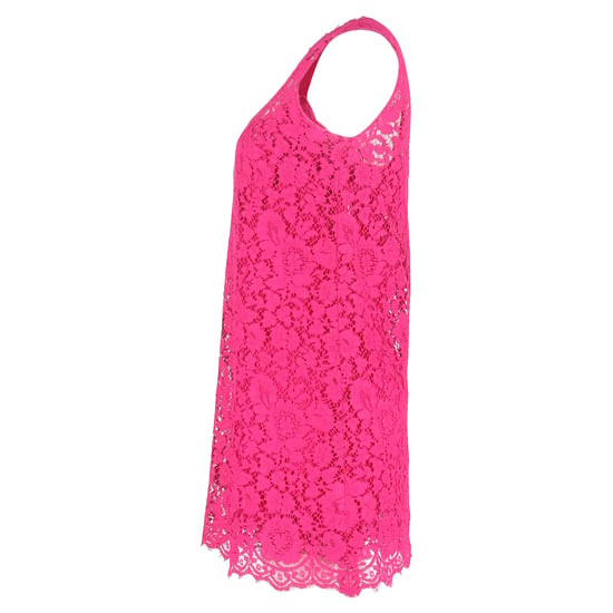 Dolce & Gabbana spetsmönster miniklänning i rosa bomull - Image 2