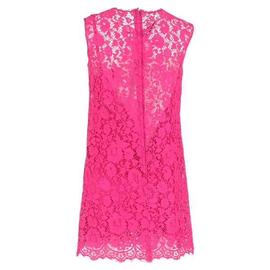 Dolce & Gabbana spetsmönster miniklänning i rosa bomull - Image 3