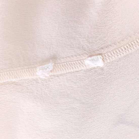 Stella McCartney overhemd met lange mouwen en twee zakken in licht perzikkleurige crêpe satijn. - Image 5