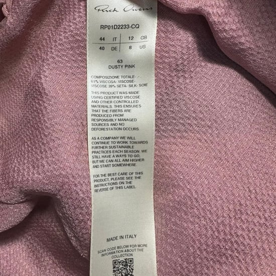 Rick Owens gedrapeerde wafelgebreide wikkelblouse in roze viscose - Image 6