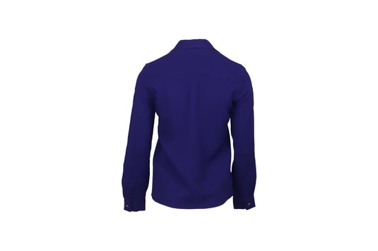 Chloe blouse met knoopsluiting in paarse zijde - Image 2