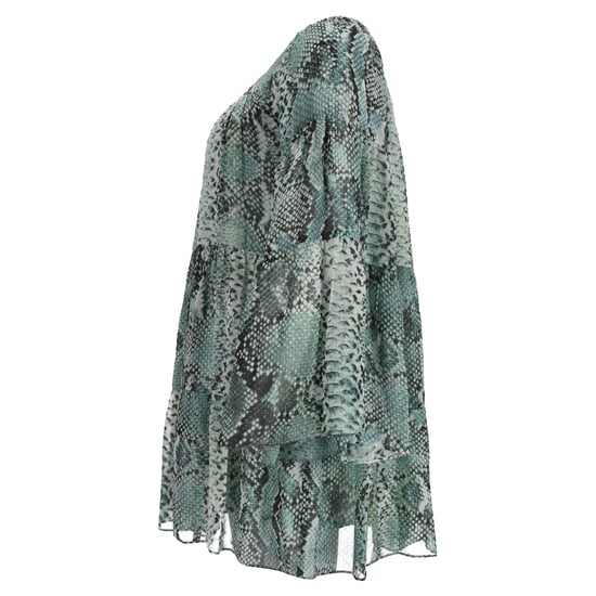 Pierre Balmain blouse van chiffon met slangenprint in groene zijde - Image 2