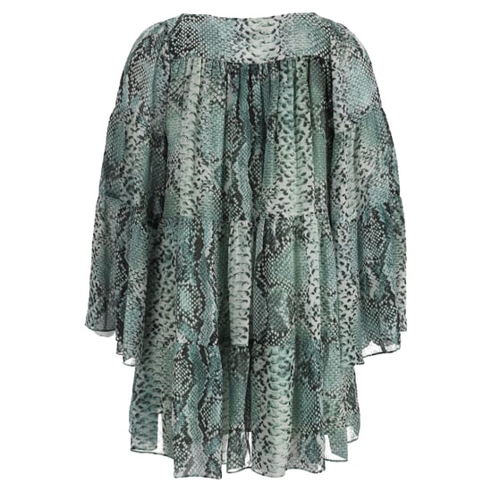 Pierre Balmain blouse van chiffon met slangenprint in groene zijde - Image 3