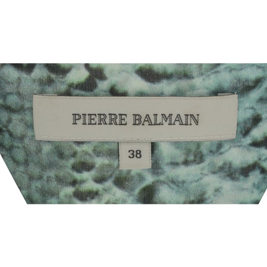Pierre Balmain blouse van chiffon met slangenprint in groene zijde - Image 4